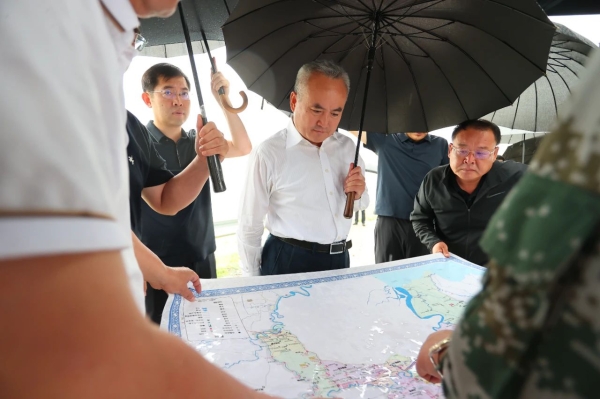 盘锦市委书记王炳森调研检查防汛备汛工作